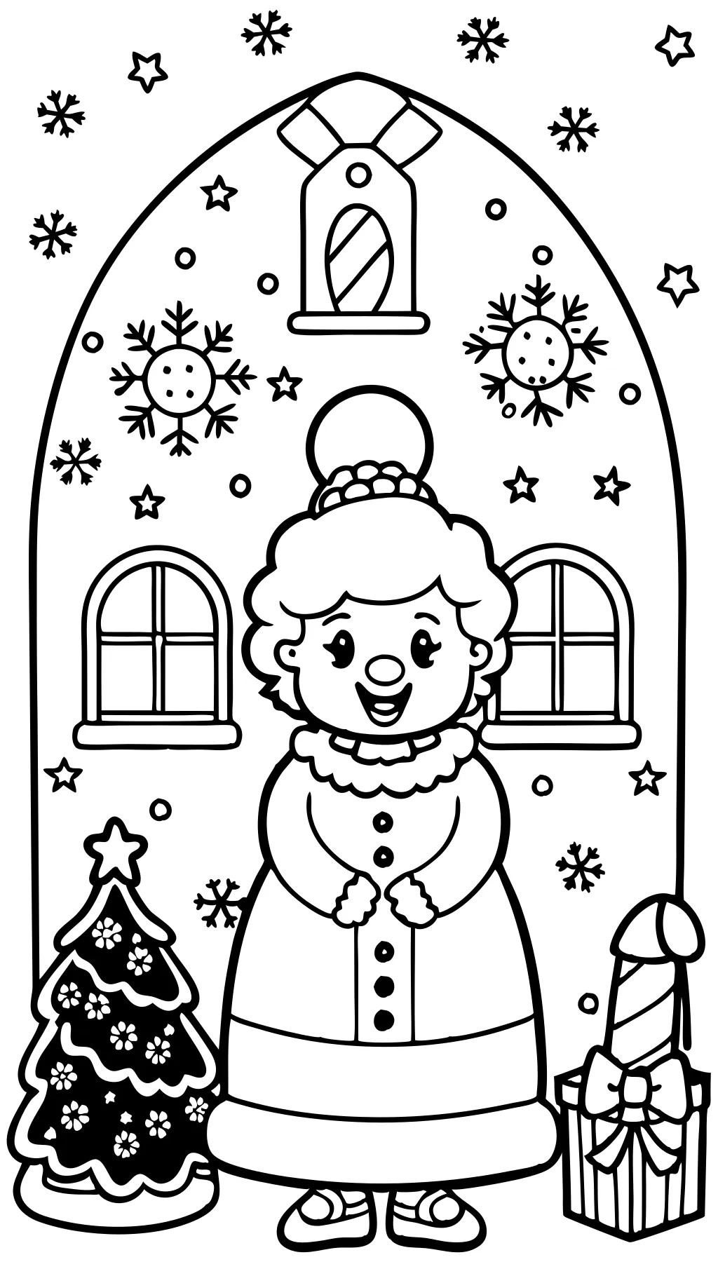 coloring pages mrs claus